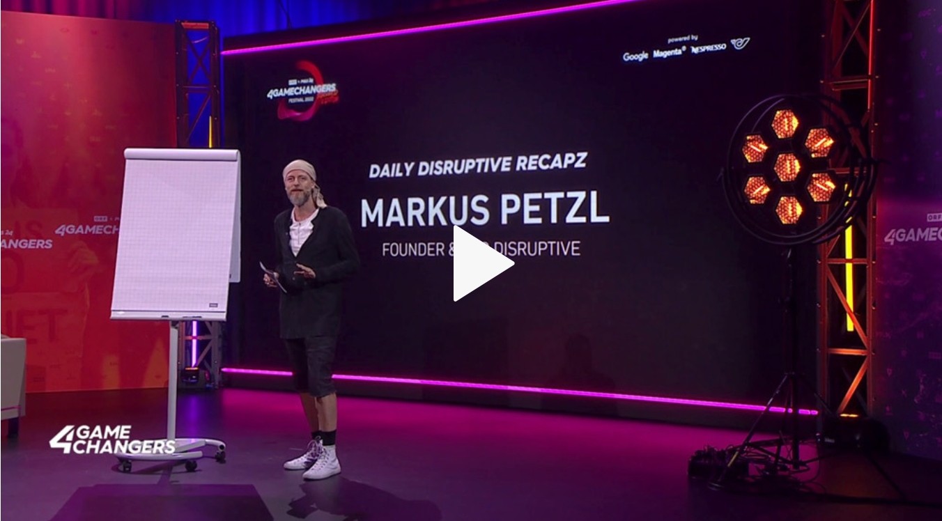 4Gamechangers Festival 2022 &mdash; Daily Disruptive Recapz mit Markus Petzl, Founder & Disruptive